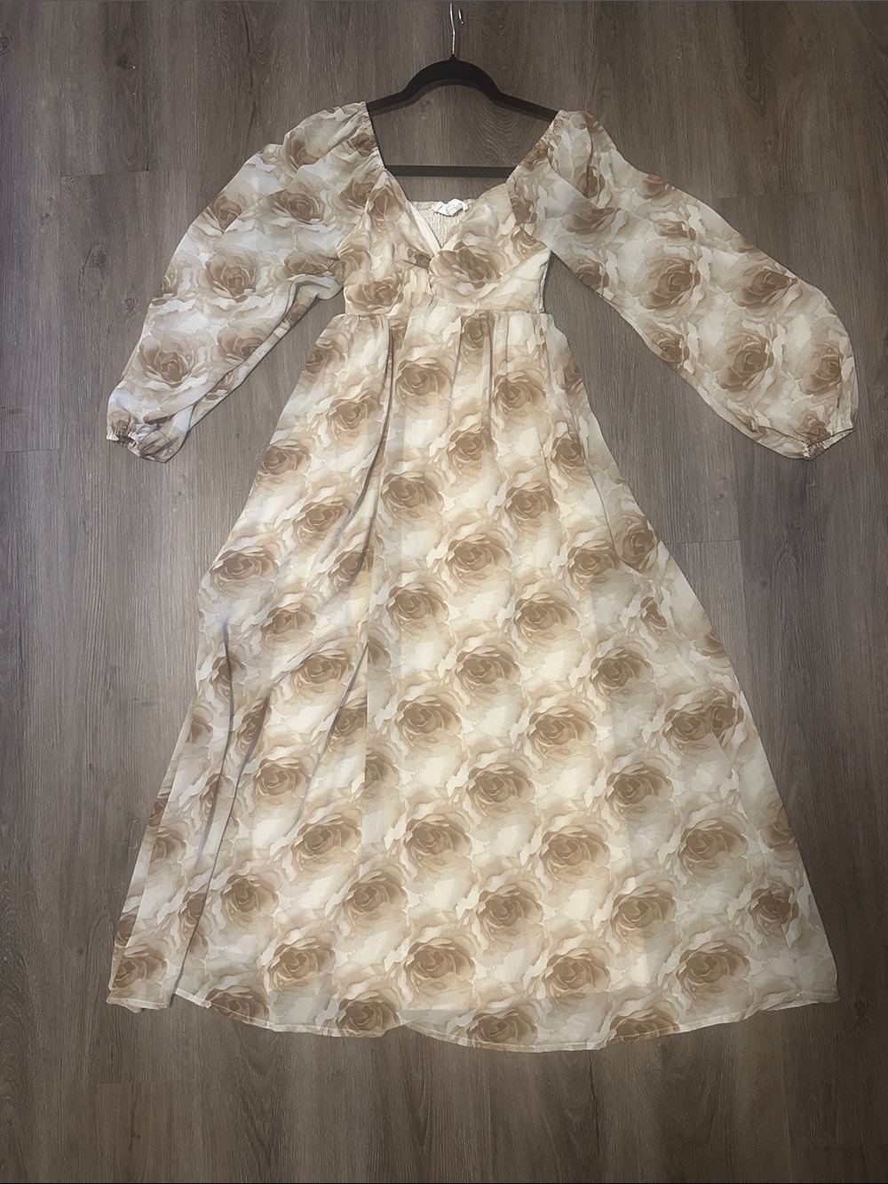 Women's Floral Long Sleeve Dress XS